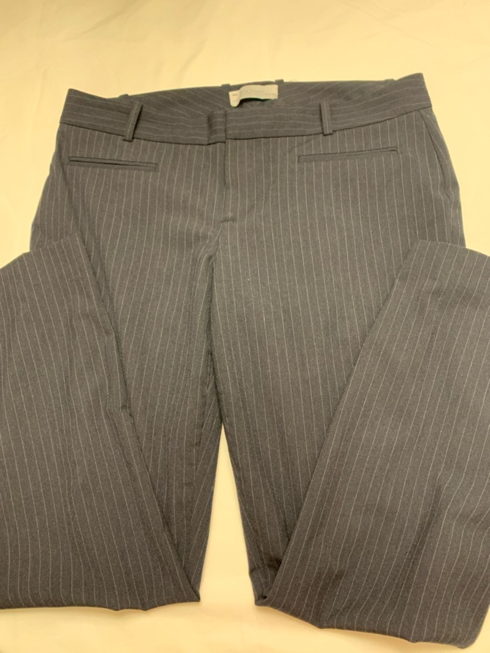 Ladies Charcoal Pinstripe Dress Pants